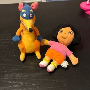 2002 Dora and Swiper Plushes